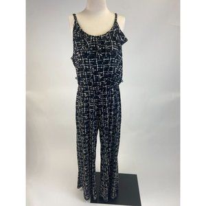 Women's Carrie Allen Black & White Marbled Jumpsuit